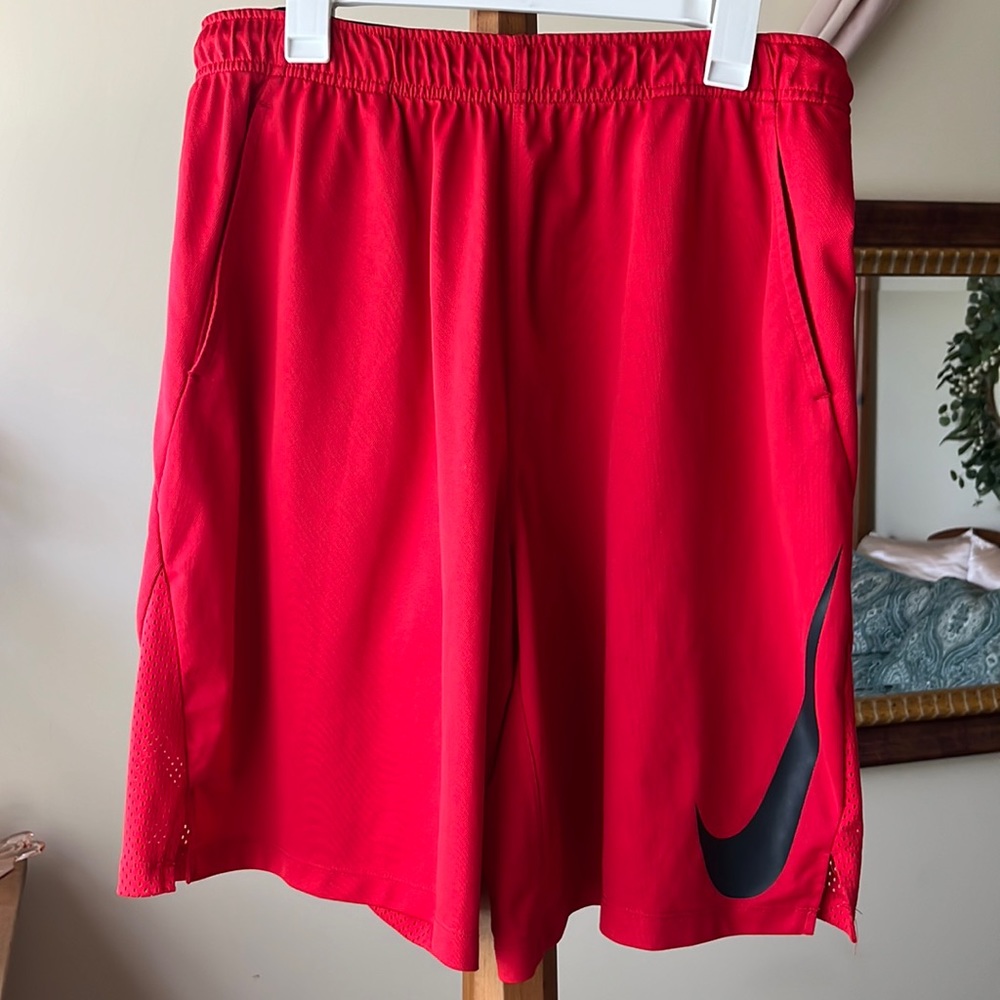 Red Nike Dri-Fit Basketball Shorts